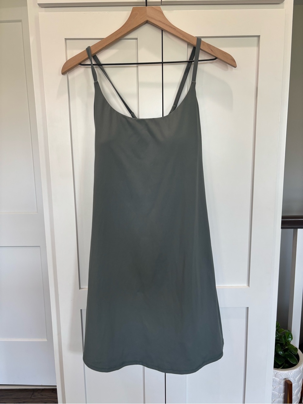 HALARA Slate Green Slip Athletic Dress with Adjustable Straps